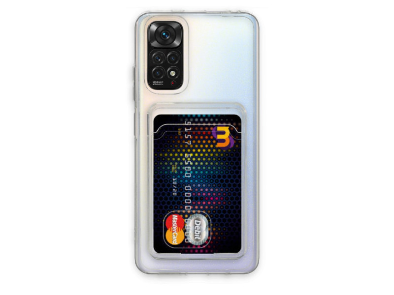 Newface Xiaomi Redmi Note 11 Kılıf Kart Şeffaf Silikon - Şeffaf