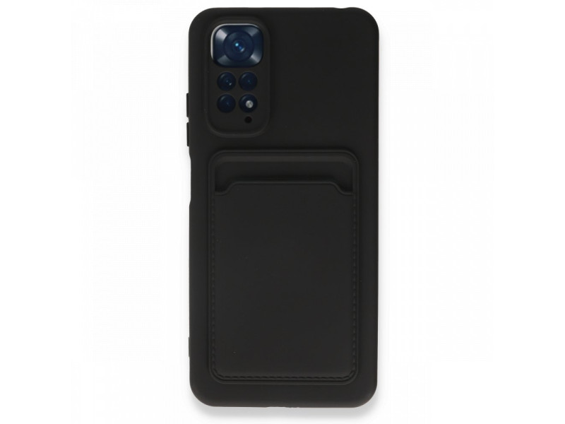 Newface Xiaomi Redmi Note 11 Kılıf Kelvin Kartvizitli Silikon - Siyah