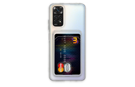 Newface Xiaomi Redmi Note 11 Pro Kılıf Kart Şeffaf Silikon - Şeffaf