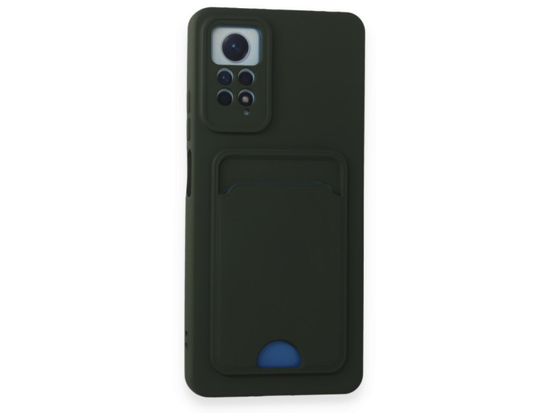 Newface Xiaomi Redmi Note 11 Pro Kılıf Kelvin Kartvizitli Silikon - Koyu Yeşil