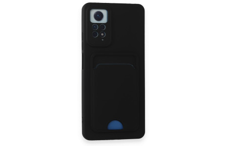 Newface Xiaomi Redmi Note 11 Pro Kılıf Kelvin Kartvizitli Silikon - Siyah