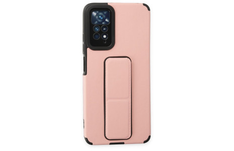 Newface Xiaomi Redmi Note 11 Pro Kılıf Mega Standlı Silikon - Pudra