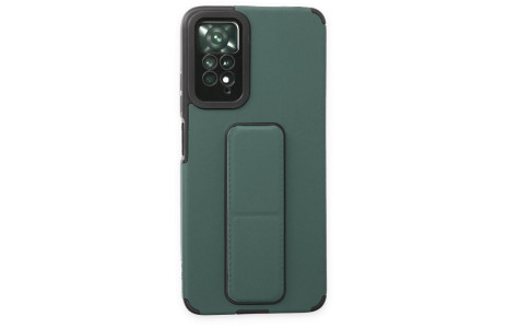Newface Xiaomi Redmi Note 11 Pro Kılıf Mega Standlı Silikon - Yeşil