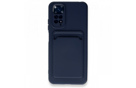 Newface Xiaomi Redmi Note 11S Kılıf Kelvin Kartvizitli Silikon - Lacivert