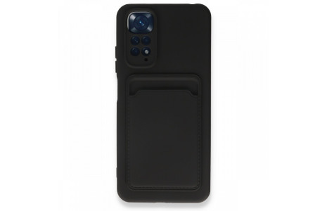 Newface Xiaomi Redmi Note 11S Kılıf Kelvin Kartvizitli Silikon - Siyah