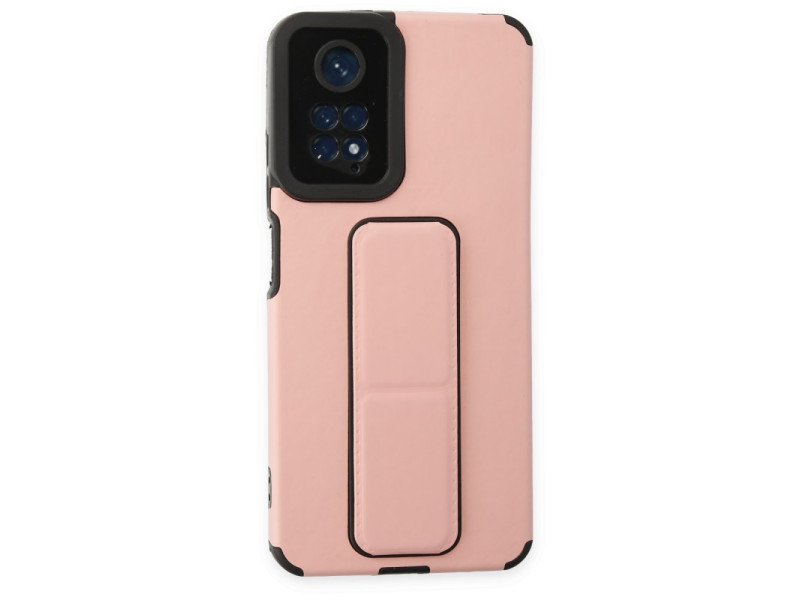 Newface Xiaomi Redmi Note 11S Kılıf Mega Standlı Silikon - Pudra