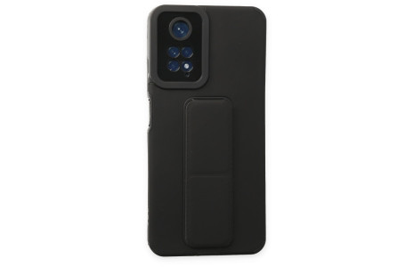 Newface Xiaomi Redmi Note 11S Kılıf Mega Standlı Silikon - Siyah