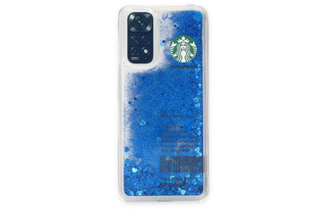 Newface Xiaomi Redmi Note 11S Kılıf Starbuck Sulu Silikon - Mavi