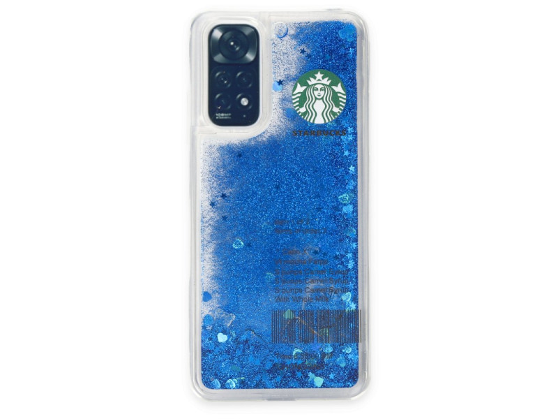 Newface Xiaomi Redmi Note 11S Kılıf Starbuck Sulu Silikon - Mavi