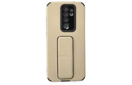 Newface Xiaomi Redmi Note 8 Pro Kılıf Mega Standlı Silikon - Gold