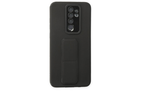 Newface Xiaomi Redmi Note 8 Pro Kılıf Mega Standlı Silikon - Siyah
