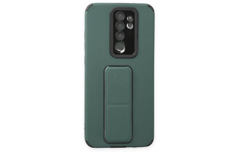 Newface Xiaomi Redmi Note 8 Pro Kılıf Mega Standlı Silikon - Yeşil
