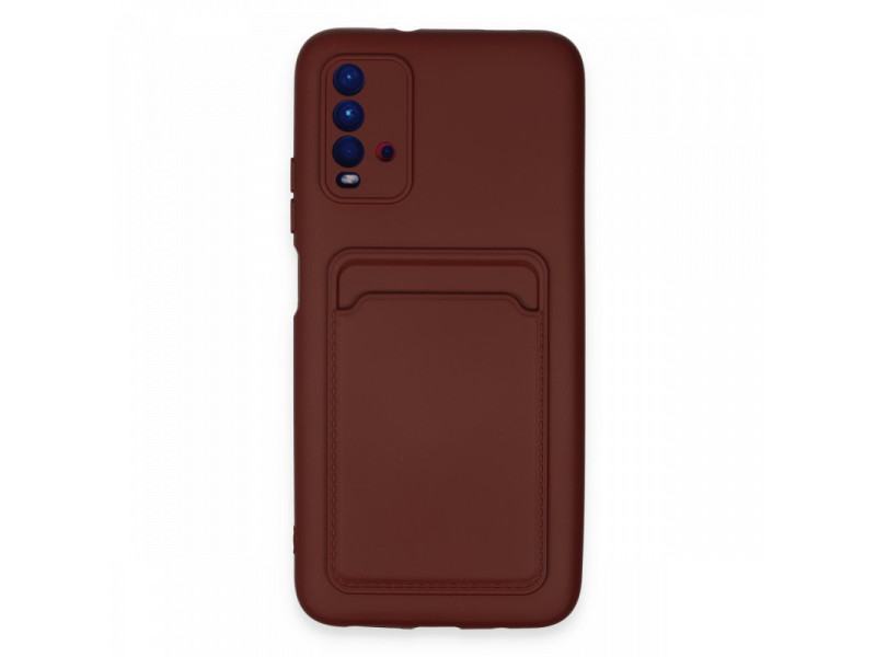 Newface Xiaomi Redmi Note 9 4G Kılıf Kelvin Kartvizitli Silikon - Bordo