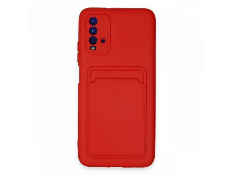 Newface Xiaomi Redmi Note 9 4G Kılıf Kelvin Kartvizitli Silikon - Kırmızı