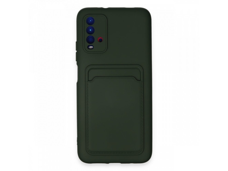 Newface Xiaomi Redmi Note 9 4G Kılıf Kelvin Kartvizitli Silikon - Koyu Yeşil