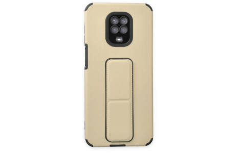 Newface Xiaomi Redmi Note 9S Kılıf Mega Standlı Silikon - Gold