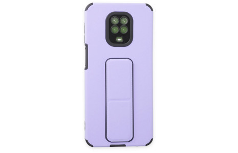 Newface Xiaomi Redmi Note 9S Kılıf Mega Standlı Silikon - Lila