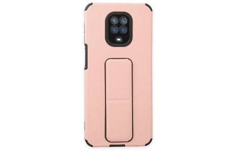 Newface Xiaomi Redmi Note 9S Kılıf Mega Standlı Silikon - Pudra